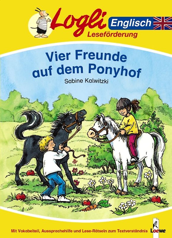 Vier Freunde auf dem Ponyhof