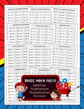 Basic Math Facts: Addition, Subtraction, Multiplication and Division Workbook With Facts Fluency Practice Basic Math Mixed Worksheets (Number Skills for Grades 1-3)