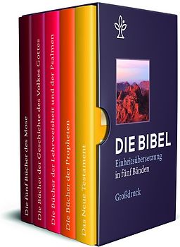 Die Bibel. Einheitsübersetzung der Heiligen Schrift. Gesamtausgabe / Bibel in 5 Einzelbüchern in Geschenkkassette, Großdruck