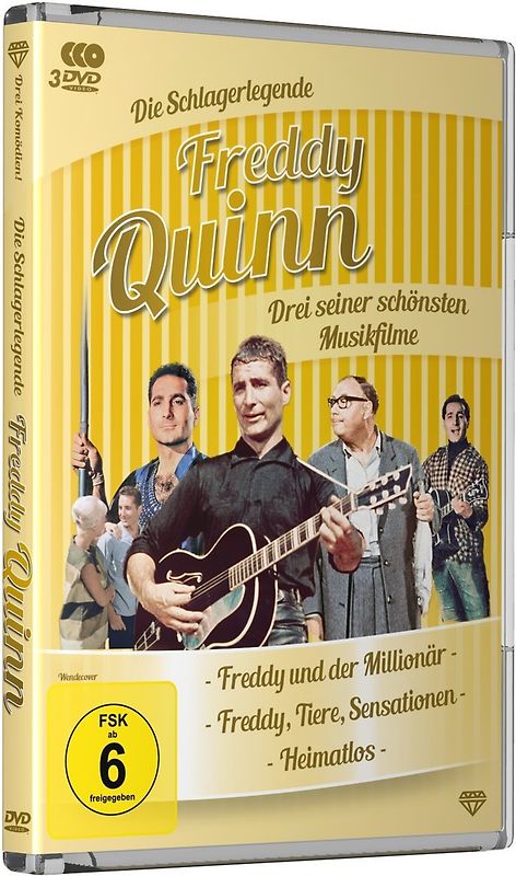 Freddy Quinn - Drei seiner schönsten Musikfilme: Freddy und der Millionär / Freddy, Tiere, Sensationen / Heimatlos DVD