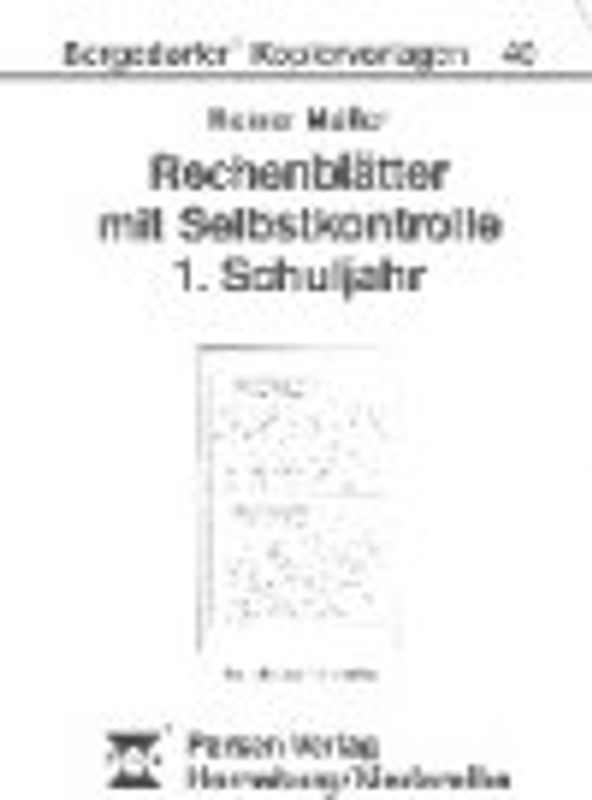 Rechenblätter mit Selbstkontrolle. 1. Schuljahr