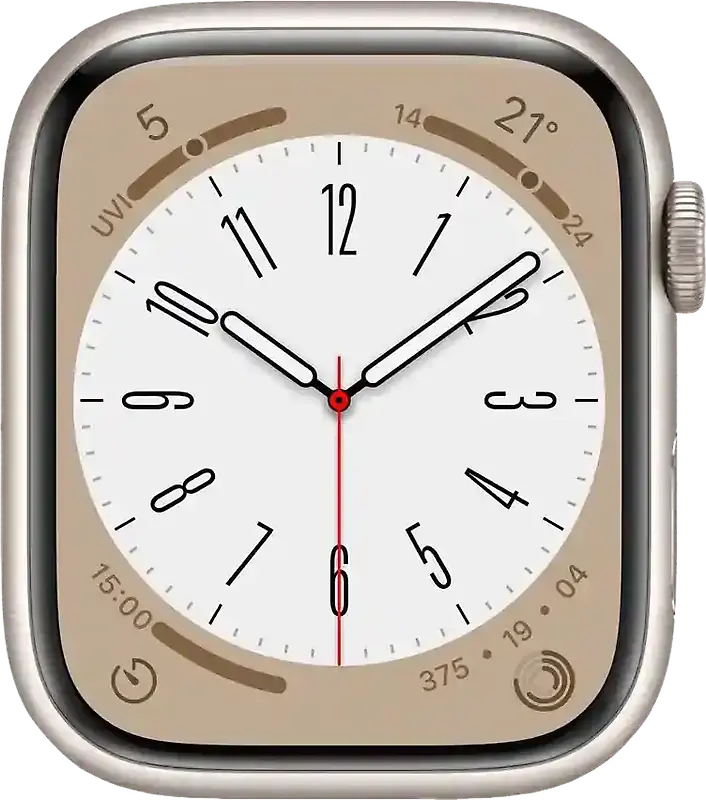 Apple Watch Series 8 41 mm Boîtier aluminium lumière stellaire [Wi-Fi]