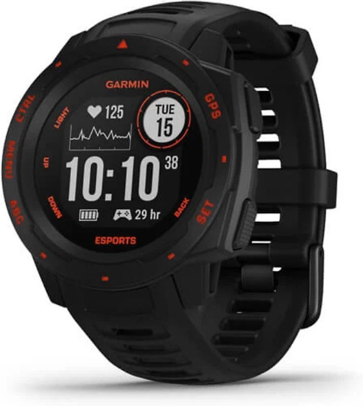 Garmin Instinct 45 mm noir et bracelet en silicone noir [E-Sports Edition]