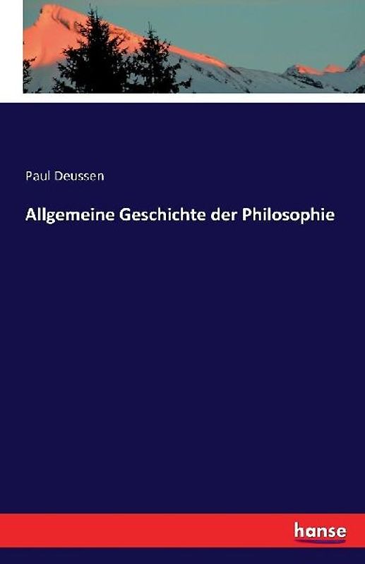 Allgemeine Geschichte der Philosophie