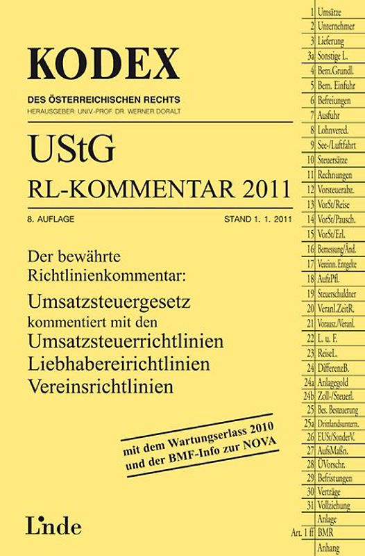KODEX UStG-Richtlinien-Kommentar 2011