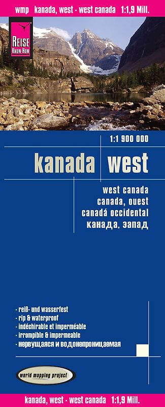 Reise Know-How Landkarte Kanada West / West Canada (1:1.900.000)