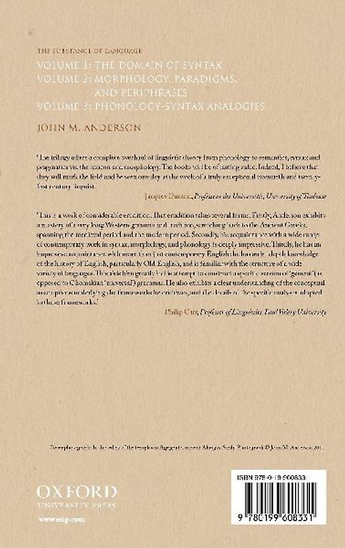 Phonology-Syntax Analogies