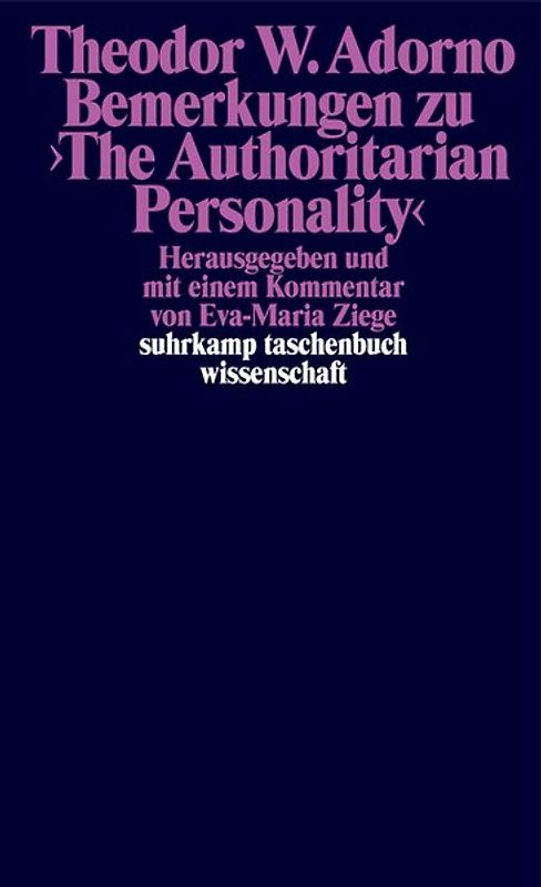 Bemerkungen zu ›The Authoritarian Personality‹