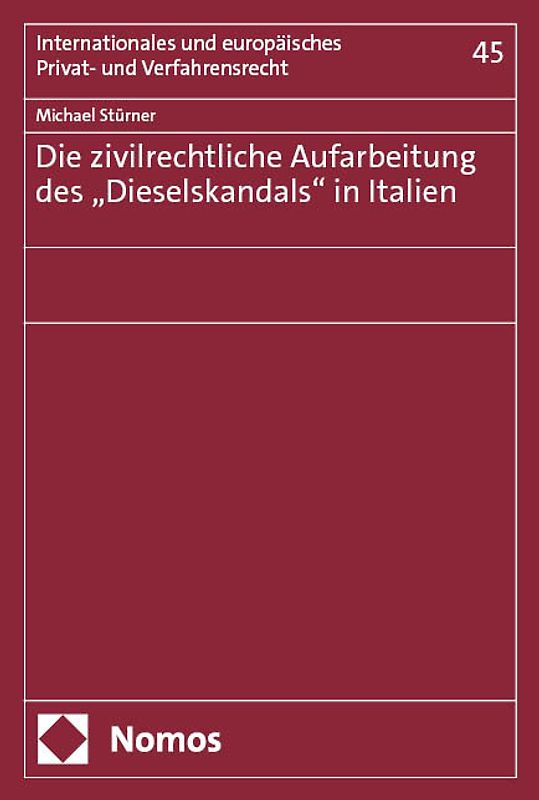 Die zivilrechtliche Aufarbeitung des „Dieselskandals“ in Italien