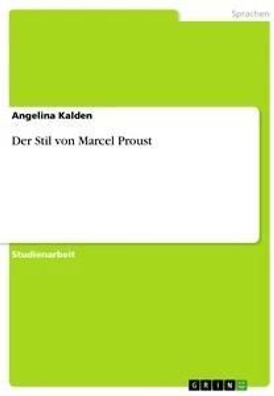 Der Stil von Marcel Proust