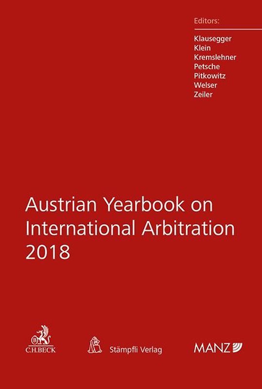 Austrian Yearbook on International Arbitration 2018