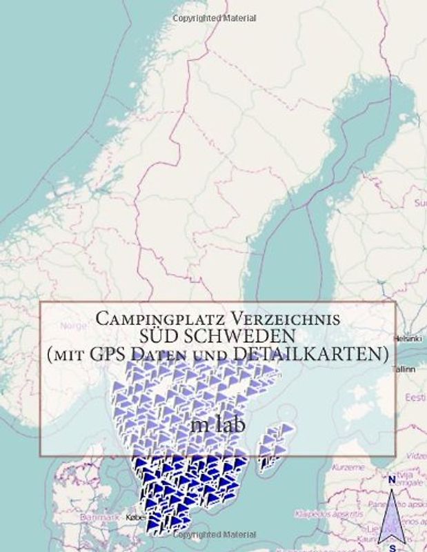Campingplatz Verzeichnis SÜD SCHWEDEN (mit GPS Daten und DETAILKARTEN) - lab, m