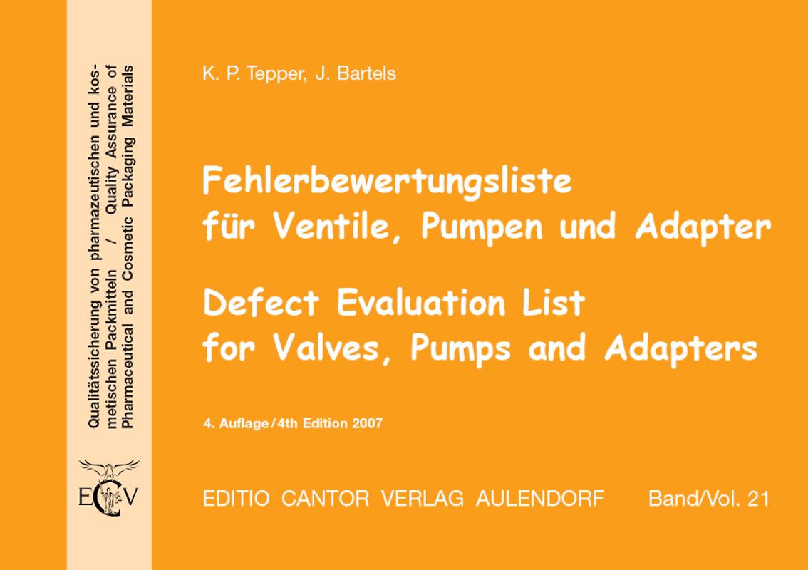 Fehlerbewertungsliste für Ventile, Pumpen und Adapter