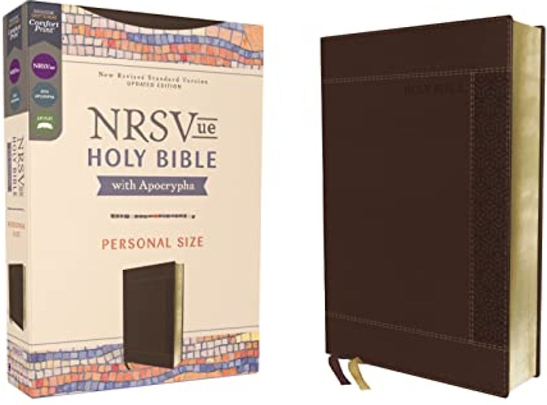 NRSVue, Holy Bible with Apocrypha, Personal Size, Leathersoft, Brown, Comfort Print: New Revised Standard Version Updated Edition, Dark Brown, ... Books of the Old Testament