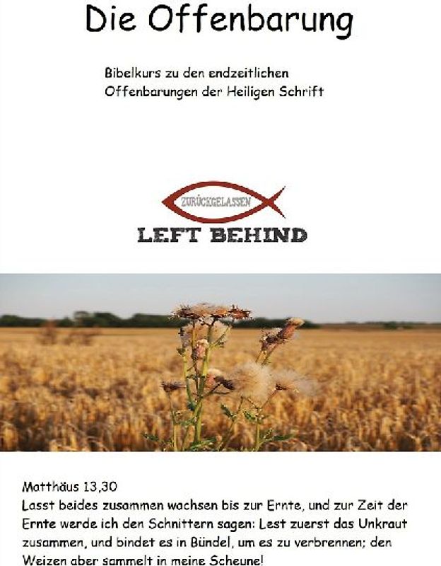 Bibelkurs zu den endzeitlichen biblischen Offenbarungen