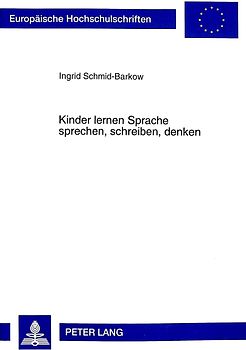 Kinder lernen Sprache sprechen, schreiben, denken