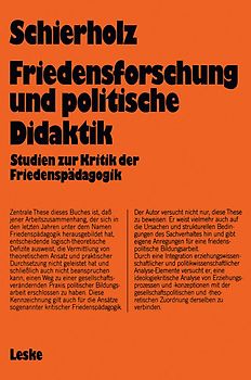 Friedensforschung und Politische Didaktik