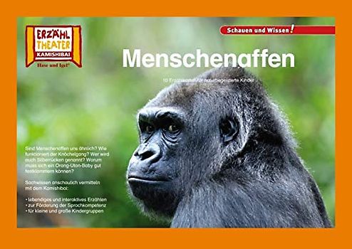 Kamishibai: Menschenaffen: 10 Fotobildkarten für das Erzähltheater