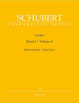 Lieder, Band 4 (Hohe Stimme). Singpartitur, Sammelband, Urtextausgabe. BÄRENREITER URTEXT