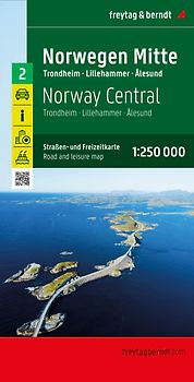 freytag & berndt Straßenkarte Norwegen Mitte 1:250.000