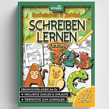 Buchstaben und Zahlen schreiben ab 5 Jahren