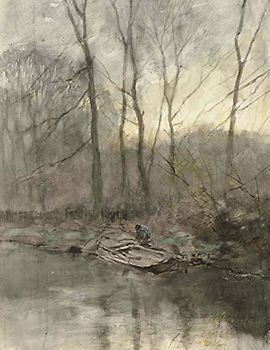 Forest edge to the water, Anton Mauve. Blank journal: 150 blank pages, 8,5x11 inch (21.59 x 27.94 cm) Laminated
