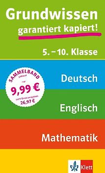 Grundwissen 5. - 10. Klasse Mathematik, Deutsch, Englisch