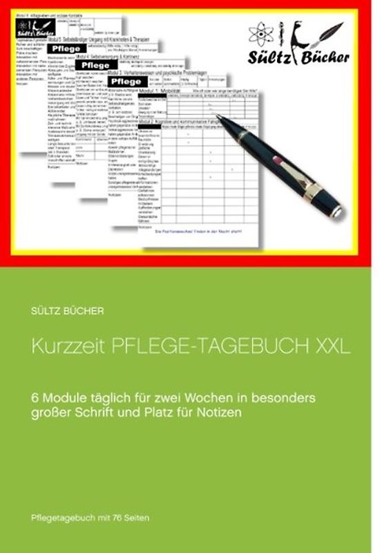 Kurzzeit Pflege-Tagebuch XXL