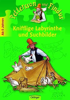Pettersson und Findus. Knifflige Labyrinthe und Suchbilder. Beschäftigungsheft
