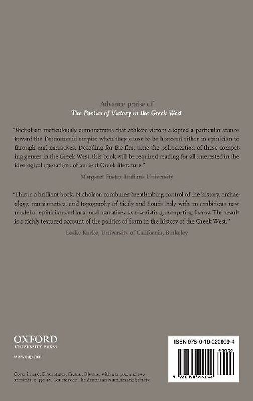 Poetics of Victory in the Greek West