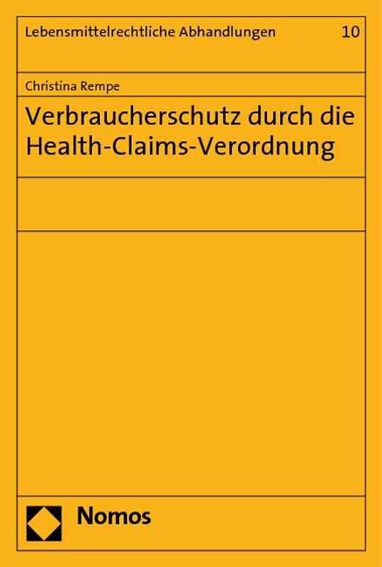 Verbraucherschutz durch die Health-Claims-Verordnung