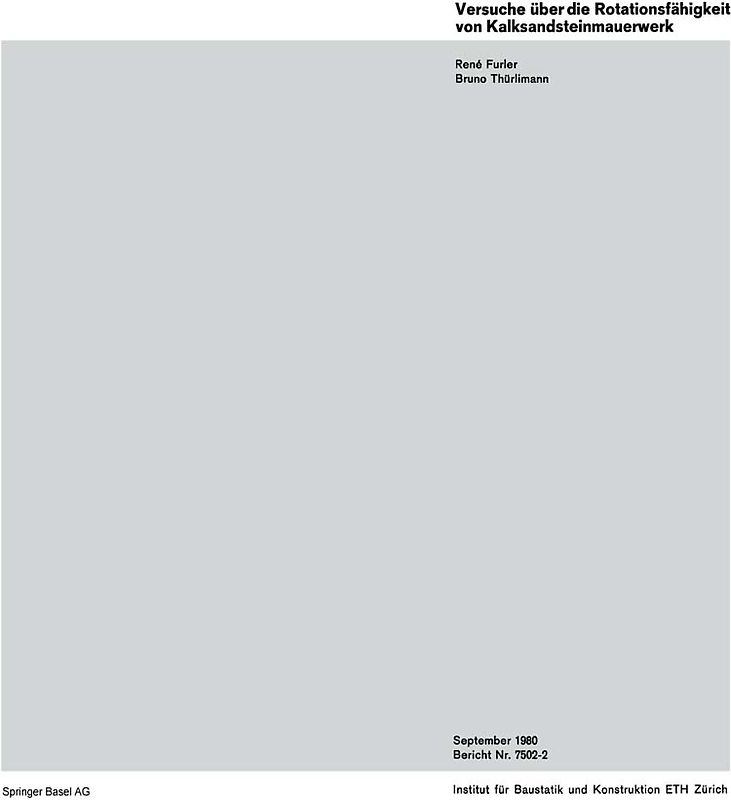 Versuche über die Rotationsfähigkeit von Kalksandsteinmauerwerk