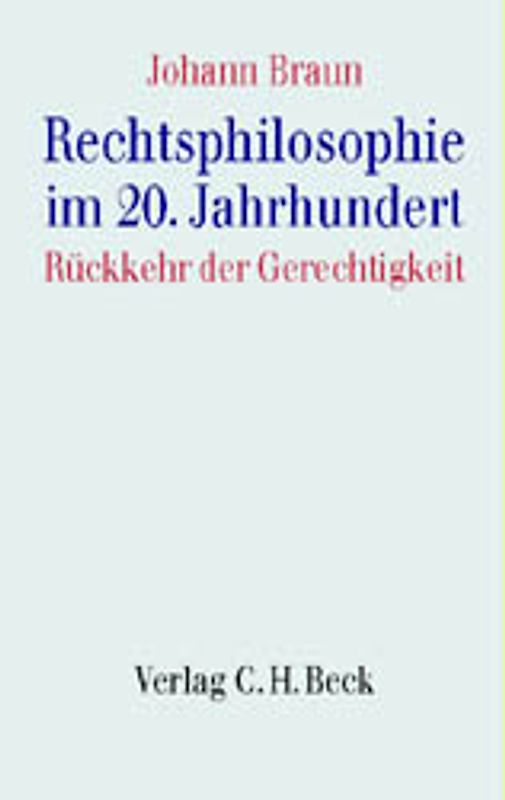 Rechtsphilosophie im 20. Jahrhundert