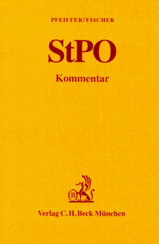 Strafprozessordnung. Kommentar