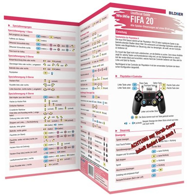 FIFA 20 - Die komplette Spielsteuerung groß auf einen Blick!