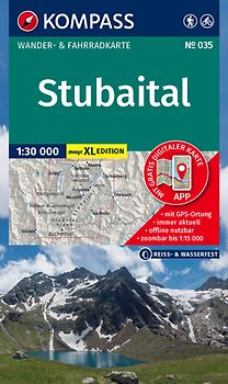 KOMPASS Wanderkarte 035 Stubaital 1:30.000