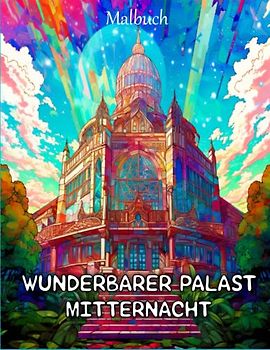 Wunderbar Palast Mitternacht Malbuch: Wunderschönes Malbuch für Erwachsene mit 45 Illustrationen von magischen Palästen und Burgen in einer Fantasiewelt zum Entspannen, Achtsam sein und Stressabbau