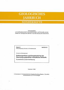 Stoffmengenflüsse und Energiebedarf bei der Gewinnung ausgewählter mineralischer Rohstoffe. Auswertende Zusammenfassung