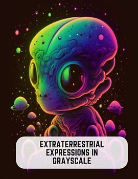 Extraterrestrial Expressions in Grayscale: 50 Intriguing Designs for a Mindful Coloring Experience