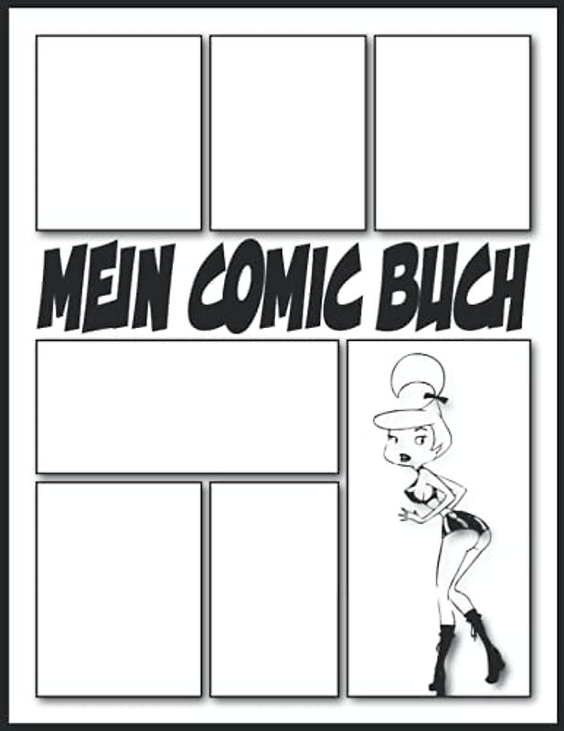 Comic Selber Machen 100 Vorlagen für Comic Zeichnen Lernen: Comic Selber Zeichnen Blanko Buch Geschenk für Comic Fan & Erwachsene (A4 Comic Papier)