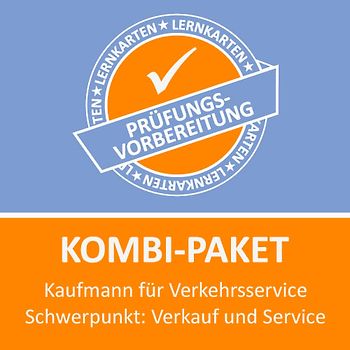 Kombi-Paket Kauffrau für Verkehrsservice Schwerpunkt Verkauf und Service Lernkarten