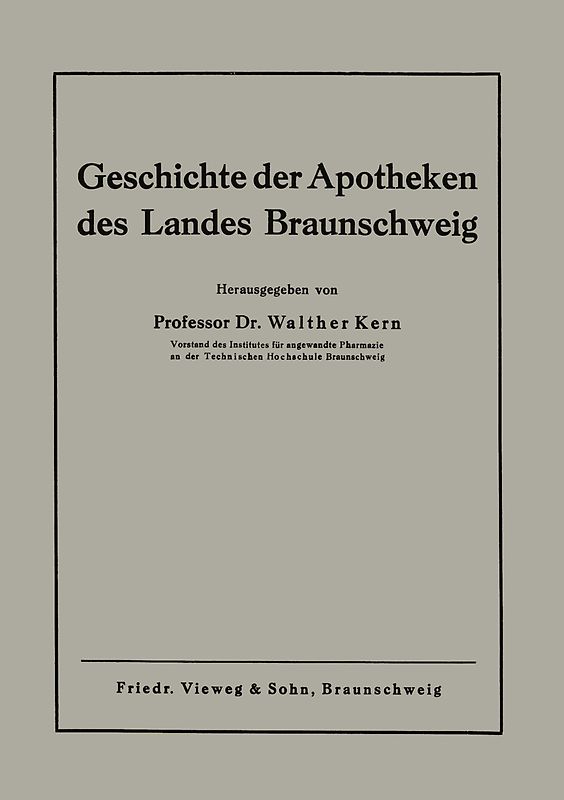 Geschichte der Apotheken des Landes Braunschweig