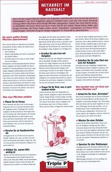 Triple P Kleine Helfer für Grundschulkinder