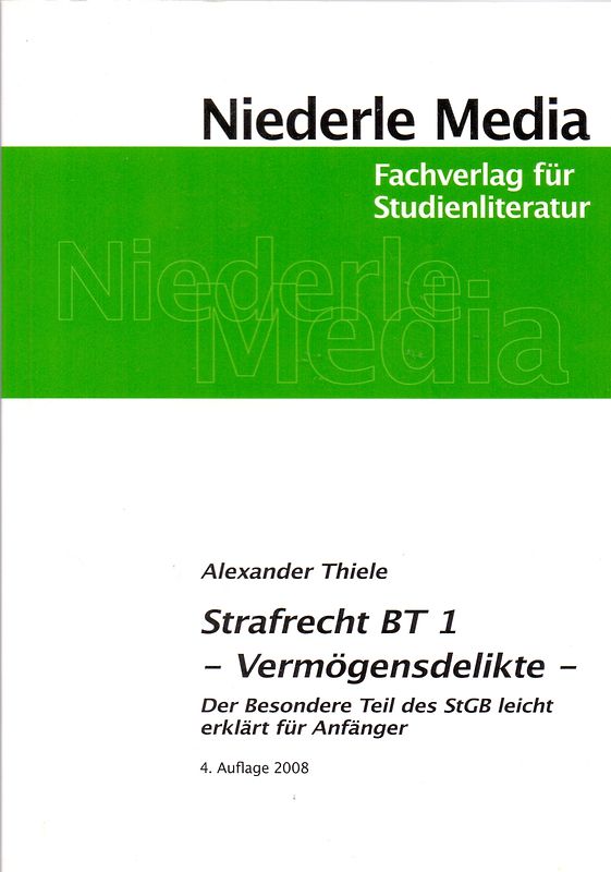 Strafrecht BT 1 - Vermögensdelikte. 2020