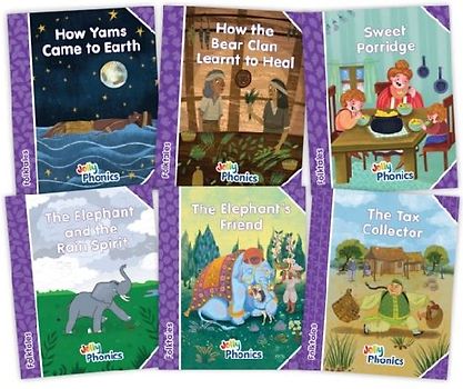 Jolly Phonics Folktales Purple Readers (Level 5) Complete Set (1-6)
