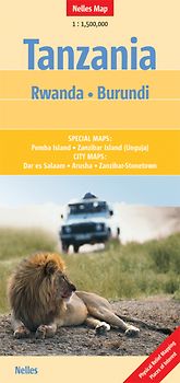 Tanzania - Rwanda - Burundi. 1:1,5 Mill.