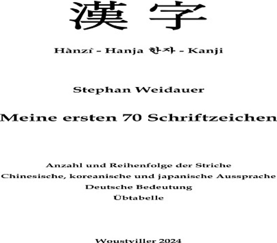 Meine ersten 70 Schriftzeichen
