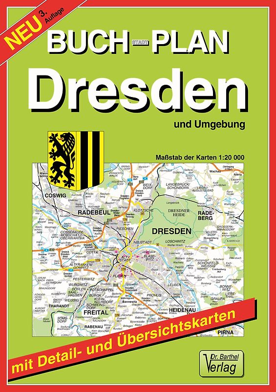 Buchstadtplan Dresden und Umgebung
