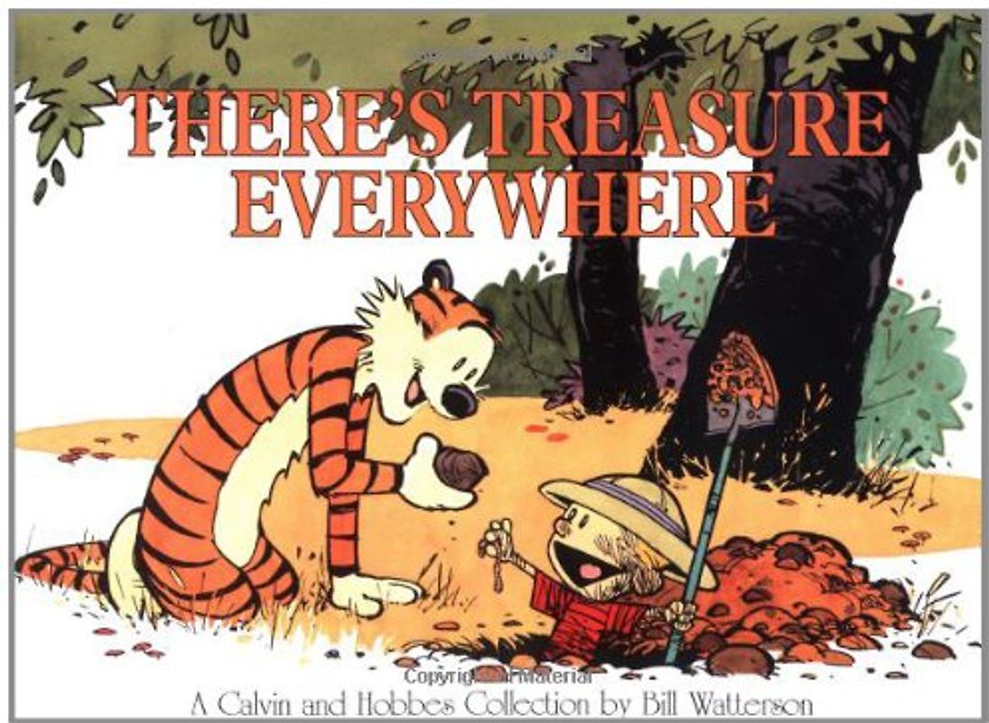Calvin and Hobbes. There's Treasure Everywhere