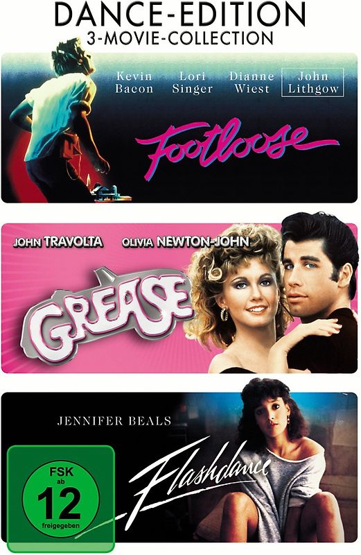 Footloose / Flashdance / Grease [3 DVDs] DVD